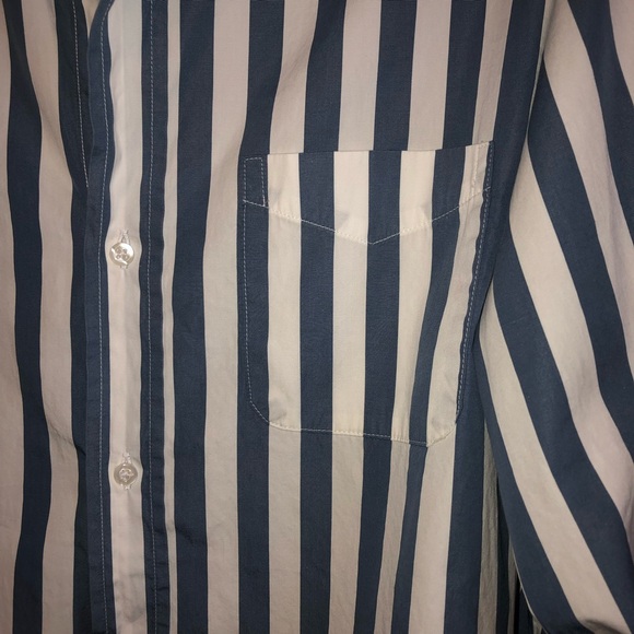 Frank & Eileen Blue and White Striped Silvio Button Down Shirt - Picture 9 of 12